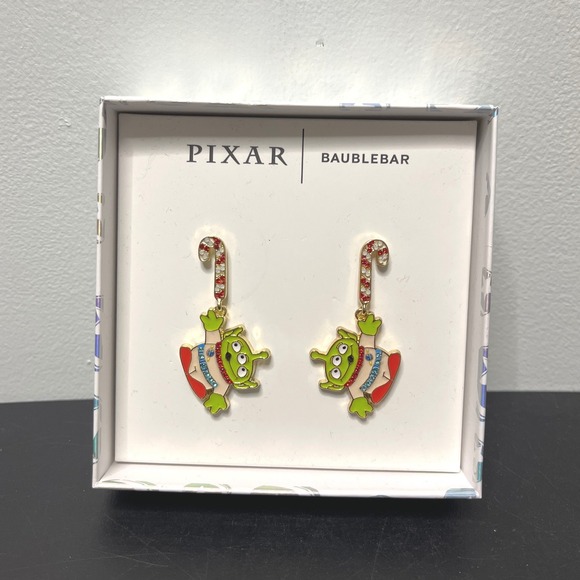 BaubleBar Jewelry - Baublebar X Disney Pixar Alien Candy Cane‎ Drop Earrings Post New Toy Story
